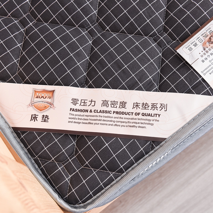 91家纺网 家纺一手货源 找家纺 亿丁点 2023新款磨毛床垫直播印花学生立体款 磨毛立体小黑格