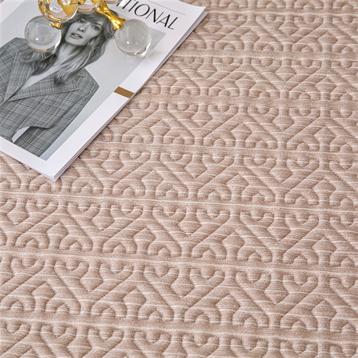 91家纺网 家纺一手货源 找家纺 纽缦家纺 2022新款纯色肌理纹床裙三件套 肌理纹豆沙