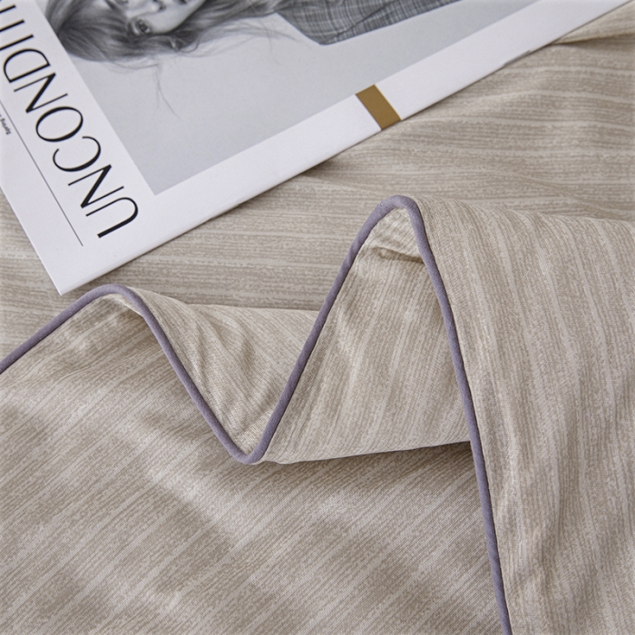 91家纺网 家纺一手货源 找家纺 纽缦家纺 2022新款纯色肌理纹夏被 肌理纹咖色