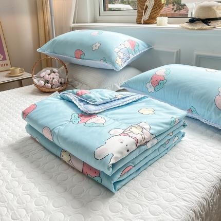 91家纺网 家纺一手货源 找家纺 （总）慕尚 2025新款ins水洗小花边夏被