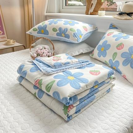 91家纺网 家纺一手货源 找家纺 （总）慕尚 2025新款ins水洗小花边夏被