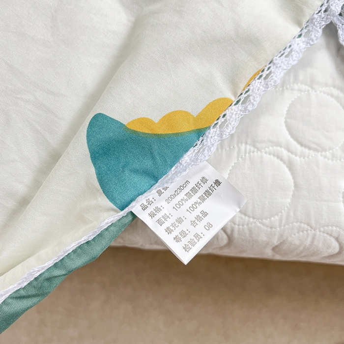91家纺网 家纺一手货源 找家纺 慕尚 2025新款ins水洗小花边夏被 萌萌恐龙