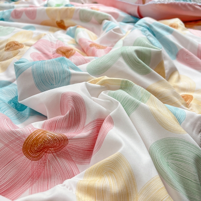 91家纺网 家纺一手货源 找家纺 慕尚 2025新款ins水洗小花边夏被 凝夏