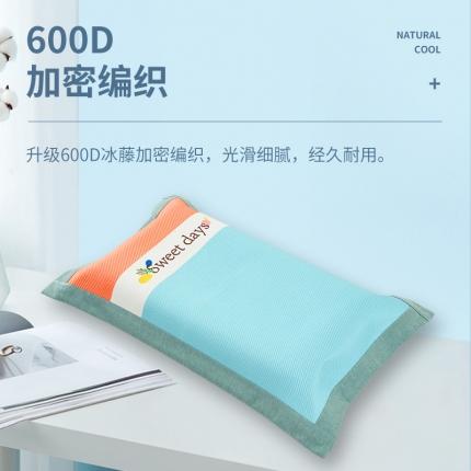 2022爱古德新款信封式绣花冰藤枕套（单枕套无内芯） Sweet-绿S