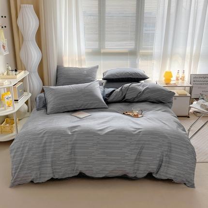 91家纺网 家纺一手货源 找家纺 田野 2022新13372全棉印花小清新四件套纯棉床笠三件套 印象