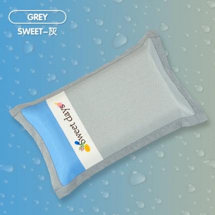 2022爱古德新款信封式绣花冰藤枕套（单枕套无内芯） Sweet-灰XL
