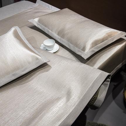 91家纺网 家纺一手货源 找家纺 （总）印季 2023新款600D纯色肌理纹4D三明治冰丝席