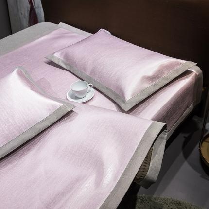 91家纺网 家纺一手货源 找家纺 （总）印季 2023新款600D纯色肌理纹4D三明治冰丝席