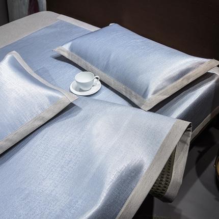 91家纺网 家纺一手货源 找家纺 （总）印季 2023新款600D纯色肌理纹4D三明治冰丝席