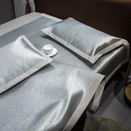 91家纺网 家纺一手货源 找家纺 （总）印季 2023新款600D纯色肌理纹4D三明治冰丝席