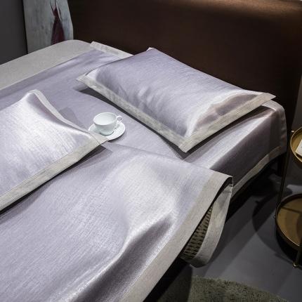 91家纺网 家纺一手货源 找家纺 （总）印季 2023新款600D纯色肌理纹4D三明治冰丝席