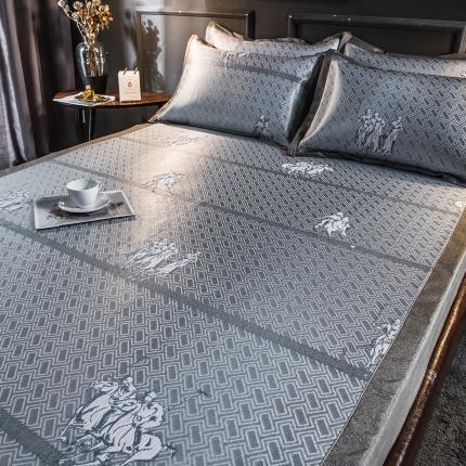 91家纺网 家纺一手货源 找家纺 （总）印季2023新款600D高精密提花粗冰丝凉席