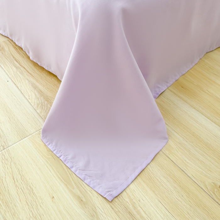 91家纺网 家纺一手货源 找家纺 乐卧2026雅韵蕾丝花边手工花卉夏被四件套有花版兰花色有花版