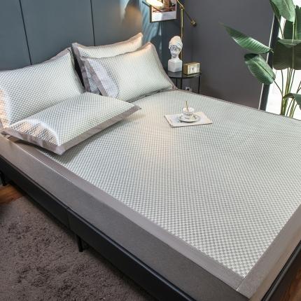 91家纺网 家纺一手货源 找家纺 （总）印季 2025新款时尚款600D水洗提花粗冰丝凉席