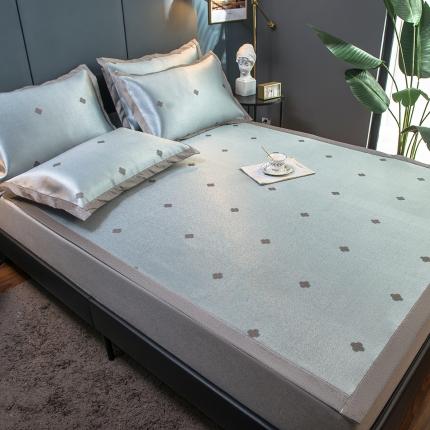 91家纺网 家纺一手货源 找家纺 （总）印季 2025新款时尚款600D水洗提花粗冰丝凉席