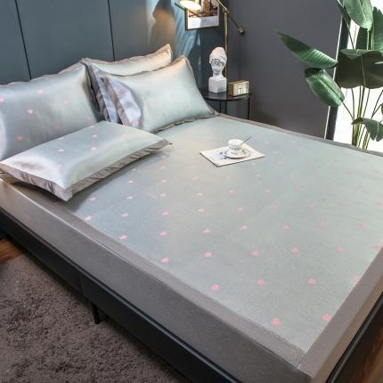 91家纺网 家纺一手货源 找家纺 （总）印季 2025新款时尚款600D水洗提花粗冰丝凉席