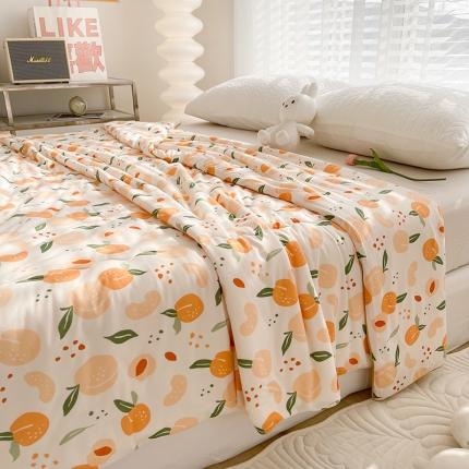 薇玛仕 2023 A类针织棉大豆夏凉被小清新夏被空调被 水蜜桃