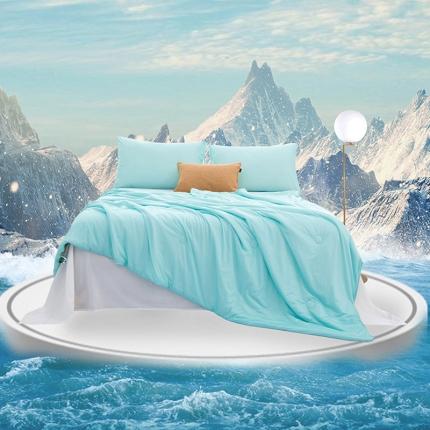 91家纺网 家纺一手货源 找家纺 薇玛仕 2023 新款抗菌冰淇淋夏凉被抑菌夏被空调被 薄荷兰