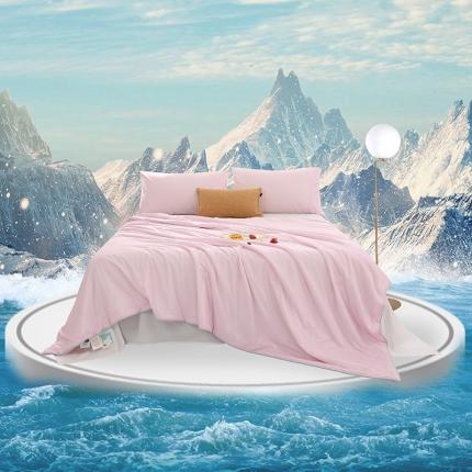 91家纺网 家纺一手货源 找家纺 薇玛仕 2023 新款抗菌冰淇淋夏凉被抑菌夏被空调被 草莓粉