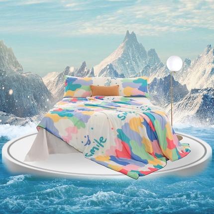 91家纺网 家纺一手货源 找家纺 薇玛仕 2023 新款抗菌冰淇淋夏凉被抑菌夏被空调被 多味彩虹