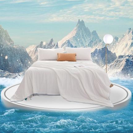 91家纺网 家纺一手货源 找家纺 薇玛仕 2023 新款抗菌冰淇淋夏凉被抑菌夏被空调被 奶油白