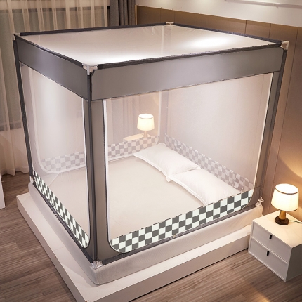 91家纺网 家纺一手货源 找家纺 （总）2024凯儿升级床笠款宝宝防摔坐床拉链蚊帐单双人家用