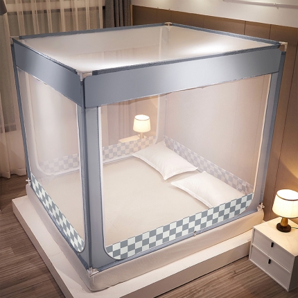 91家纺网 家纺一手货源 找家纺 （总）2024凯儿升级床笠款宝宝防摔坐床拉链蚊帐单双人家用