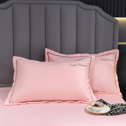 91家纺网 家纺一手货源 找家纺 笙意家纺 2025新款水洗真丝单枕套 安琪拉-玫瑰粉一对