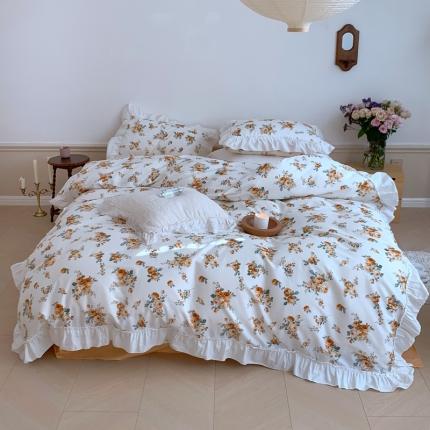 91家纺网 家纺一手货源 找家纺 （总）昔可2022新款复古花花边四件套