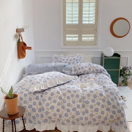 91家纺网 家纺一手货源 找家纺 （总）昔可2022新款复古花花边四件套