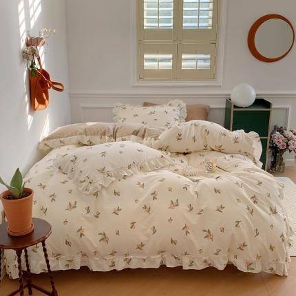 （总）昔可2022新款复古花花边四件套