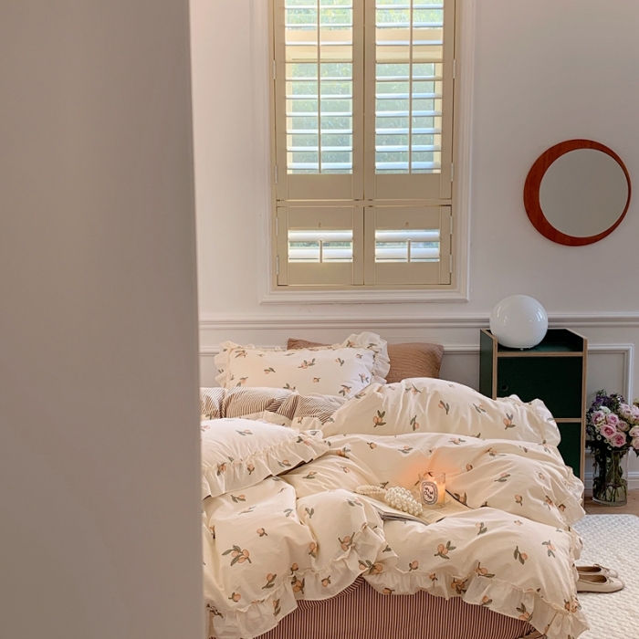 91家纺网 家纺一手货源 找家纺 （总）昔可2022新款复古花花边四件套