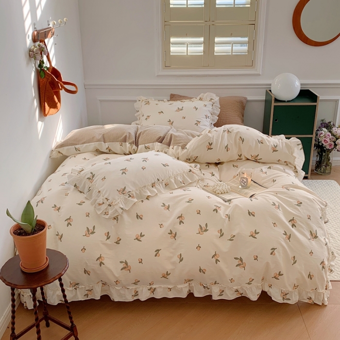 91家纺网 家纺一手货源 找家纺 （总）昔可2022新款复古花花边四件套