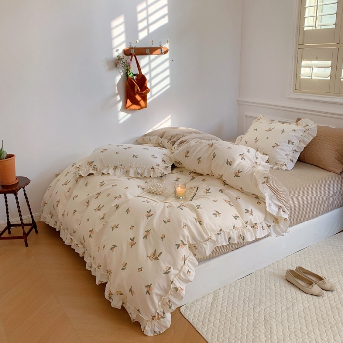 91家纺网 家纺一手货源 找家纺 （总）昔可2022新款复古花花边四件套