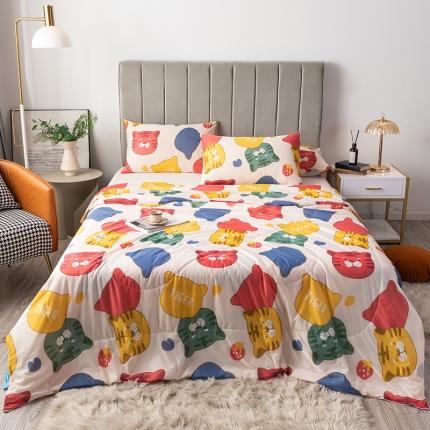 91家纺网 家纺一手货源 找家纺 总2025 爱宝被业直播爆款凉感丝夏被夏凉被