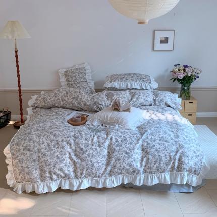 昔可2022新款复古花花边四件套 莫里斯花房