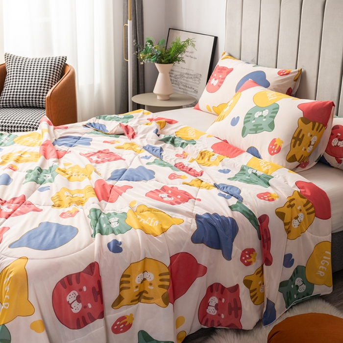 91家纺网 家纺一手货源 找家纺 总2025 爱宝被业直播爆款凉感丝夏被夏凉被