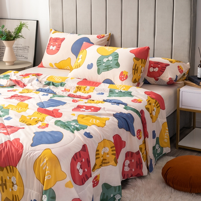 91家纺网 家纺一手货源 找家纺 总2025 爱宝被业直播爆款凉感丝夏被夏凉被