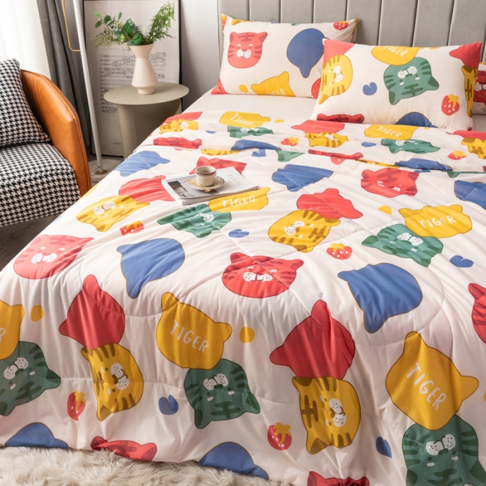 91家纺网 家纺一手货源 找家纺 2025 爱宝被业直播爆款凉感丝夏被夏凉被 虎虎生威