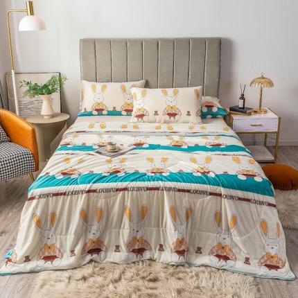 2025 爱宝被业直播爆款凉感丝夏被夏凉被 库奇兔