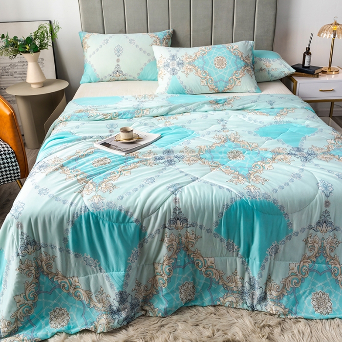 91家纺网 家纺一手货源 找家纺 2025 爱宝被业直播爆款凉感丝夏被夏凉被 克莉丝汀