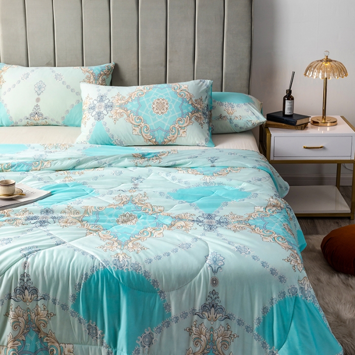 91家纺网 家纺一手货源 找家纺 2025 爱宝被业直播爆款凉感丝夏被夏凉被 克莉丝汀