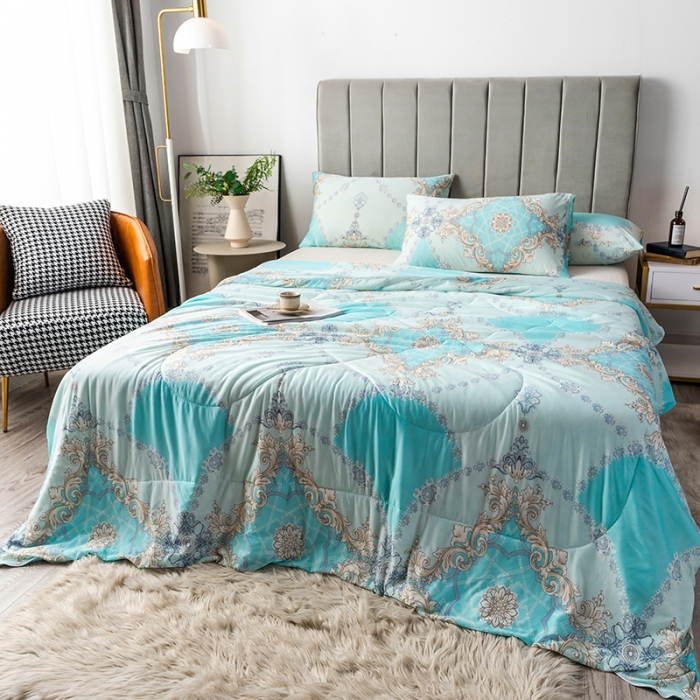 91家纺网 家纺一手货源 找家纺 2025 爱宝被业直播爆款凉感丝夏被夏凉被 克莉丝汀