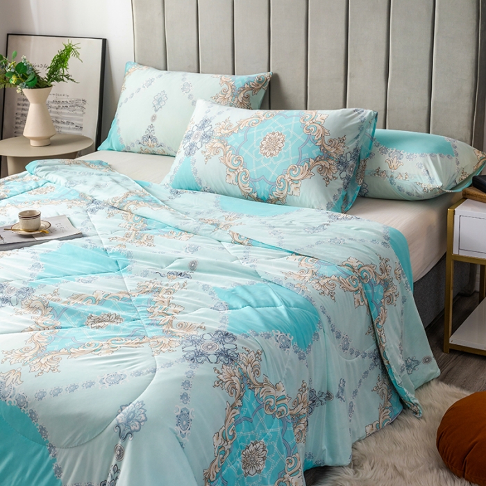 91家纺网 家纺一手货源 找家纺 2025 爱宝被业直播爆款凉感丝夏被夏凉被 克莉丝汀