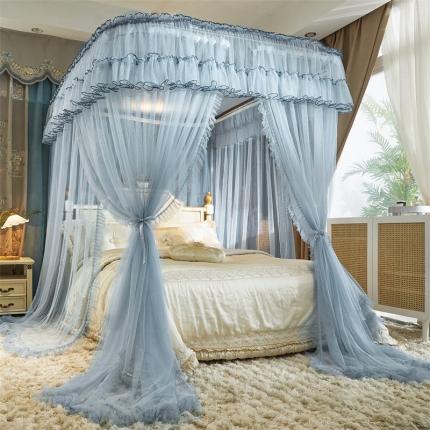 91家纺网 家纺一手货源 找家纺 2022新款U型导轨蚊帐-华尔兹 华尔兹-灰色