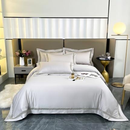 91家纺网 家纺一手货源 找家纺 淼铭秋冬新品镂空工艺四件套-琉璃系列马略卡-米灰