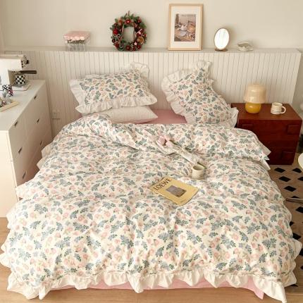 91家纺网 家纺一手货源 找家纺 （总）昔可2022新款复古花花边四件套