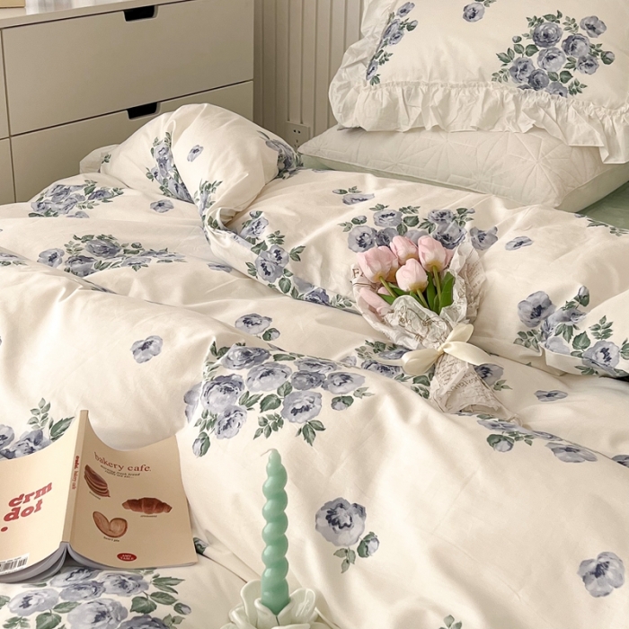 91家纺网 家纺一手货源 找家纺 （总）昔可2022新款复古花花边四件套