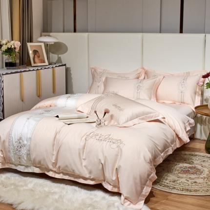 91家纺网 家纺一手货源 找家纺 星尚 2022新款100支长绒棉 汀溪   玉色