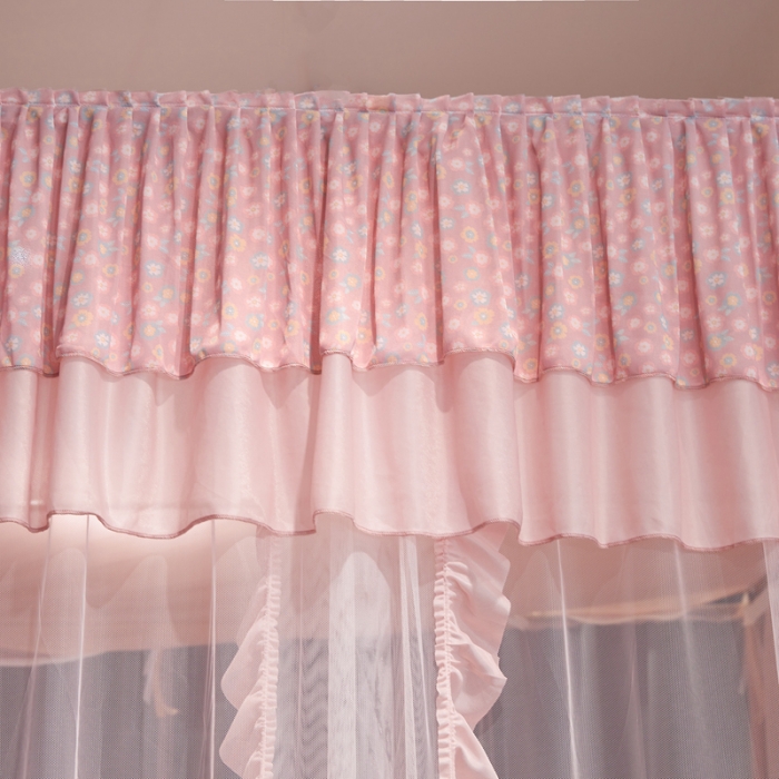 91家纺网 家纺一手货源 找家纺 梦尔佳 2022新款防蚊落地U型蚊帐纱-雅典娜-玉色